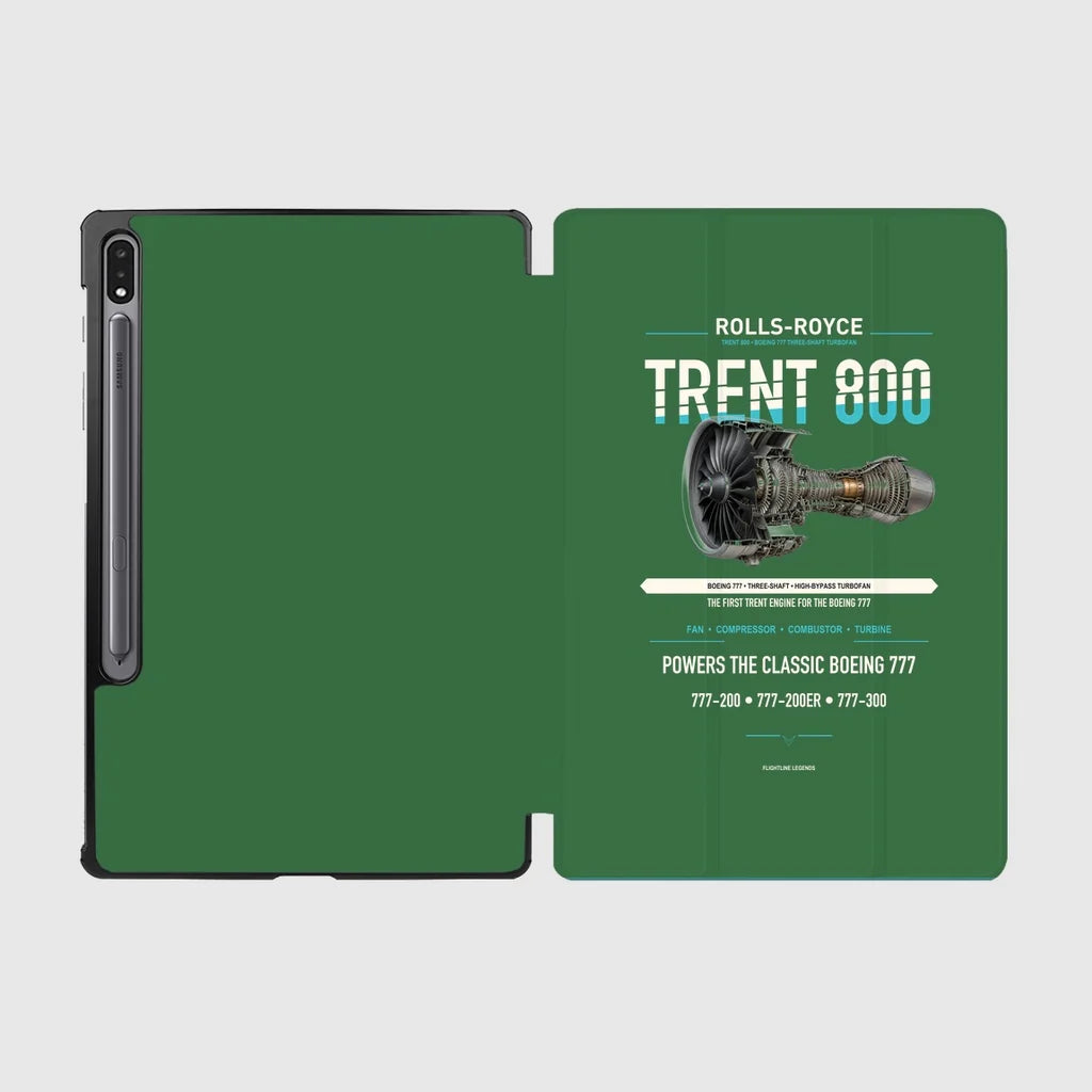 TRENT 800 design on green samsung tablet tablet case