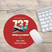Thumbnail for Boeing 737-500 Classic design on red round mouse pad