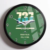 Thumbnail for Boeing 737-200 design on green framed wall clock