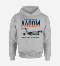 Thumbnail for Airbus A400M Atlas design on light gray double-side hoodie, single-side print