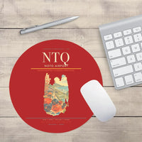 Thumbnail for Noto Airport (NTQ) design on red round mouse pad