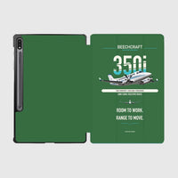 Thumbnail for Beechcraft King Air 350i design on green samsung tablet tablet case