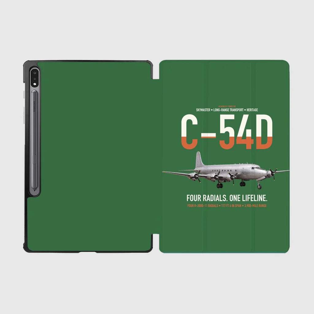 C-54D Skymaster design on green samsung tablet tablet case