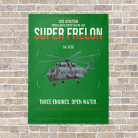 Thumbnail for Sud Aviation SA 321G Super Frelon vertical canvas print - no frame - green background