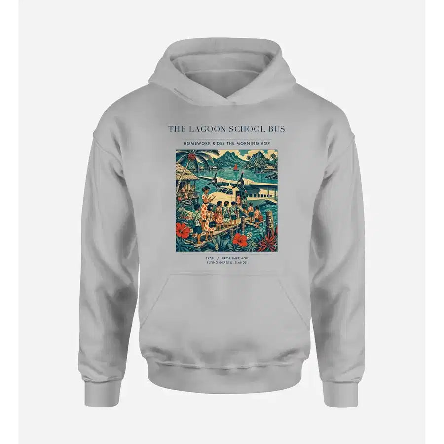 VINTAGE G4270 - The Lagoon School Bus - Premium Hoodie design on lightgray premium