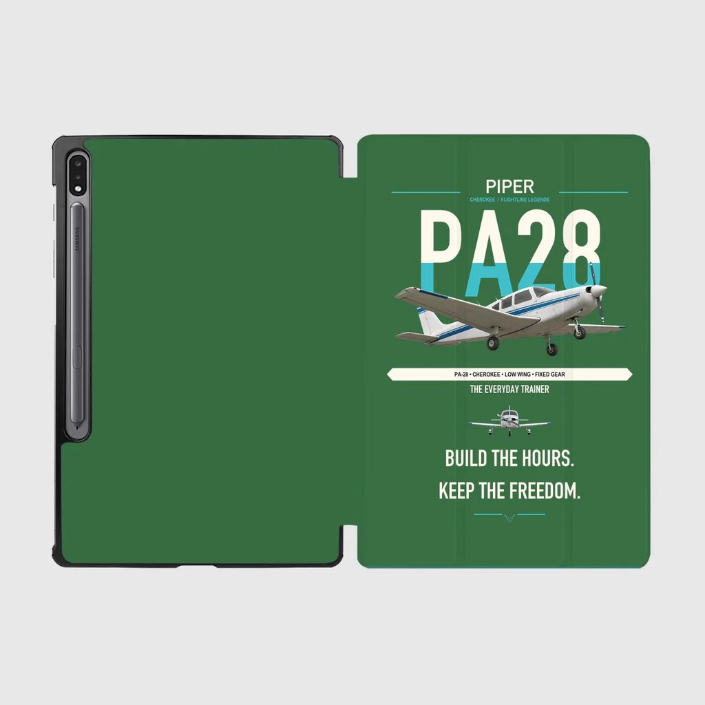 Piper PA-28 Cherokee design on green samsung tablet tablet case