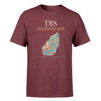 Thumbnail for Tbilisi International Airport (TBS) T-Shirt single-side front print in Dark Red | tbilisi-international-airport-tbs-double-side-t-shirt