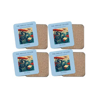 Thumbnail for The Mirage Chaser - Designed Coasters design on light blue 4-pieces-set