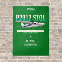 Thumbnail for Tecnam P2012 STOL vertical canvas print - no frame - green background