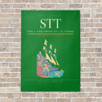 Thumbnail for Cyril E. King Airport STT — St. Thomas vertical canvas print - no frame - green background