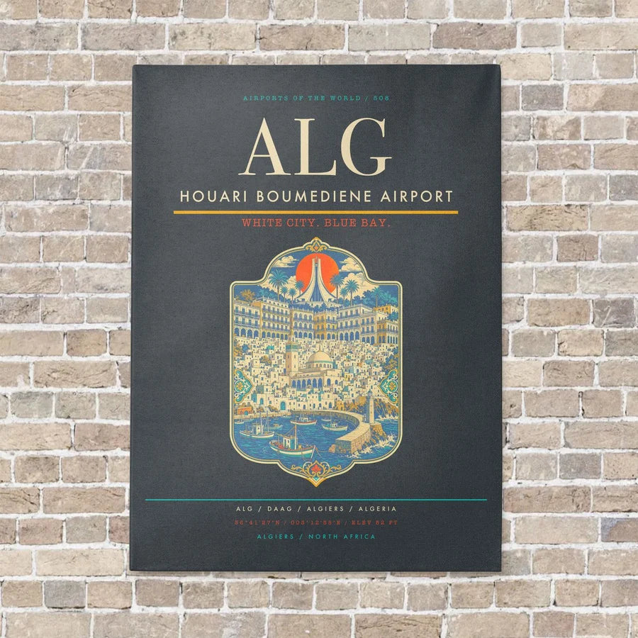 Houari Boumediene Airport ALG - Canvas No Frame - Gray