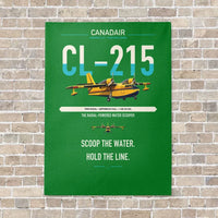 Thumbnail for Canadair CL-215 vertical canvas print - no frame - green background
