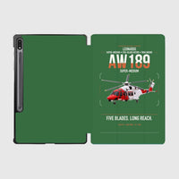 Thumbnail for Leonardo AW189 design on green samsung tablet tablet case