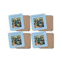 Thumbnail for The Holiday Mail Rush - Designed Coasters design on light blue 4-pieces-set