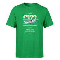 Thumbnail for Cessna 172 Skyhawk design on green t-shirt, single-side print