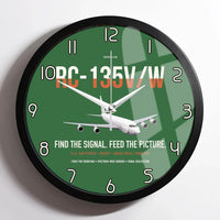 Thumbnail for RC-135V W Rivet Joint design on green framed wall clock
