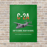Thumbnail for C-2A Greyhound vertical canvas print - no frame - green background