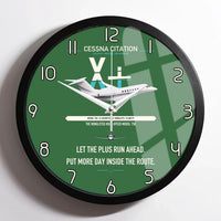Thumbnail for Cessna Citation X+ design on green framed wall clock