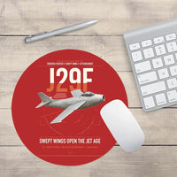 Thumbnail for Saab J 29F Tunnan design on red round mouse pad