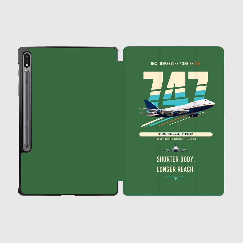 Boeing 747SP design on green samsung tablet tablet case
