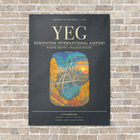Thumbnail for Edmonton International Airport YEG - Canvas Framed - Gray