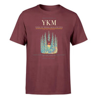 Thumbnail for Yakima Air Terminal (McAllister Field) (YKM) T-Shirt single-side front print in Dark Red | yakima-air-terminal-mcallister-field-ykm-double-side-t-shirt