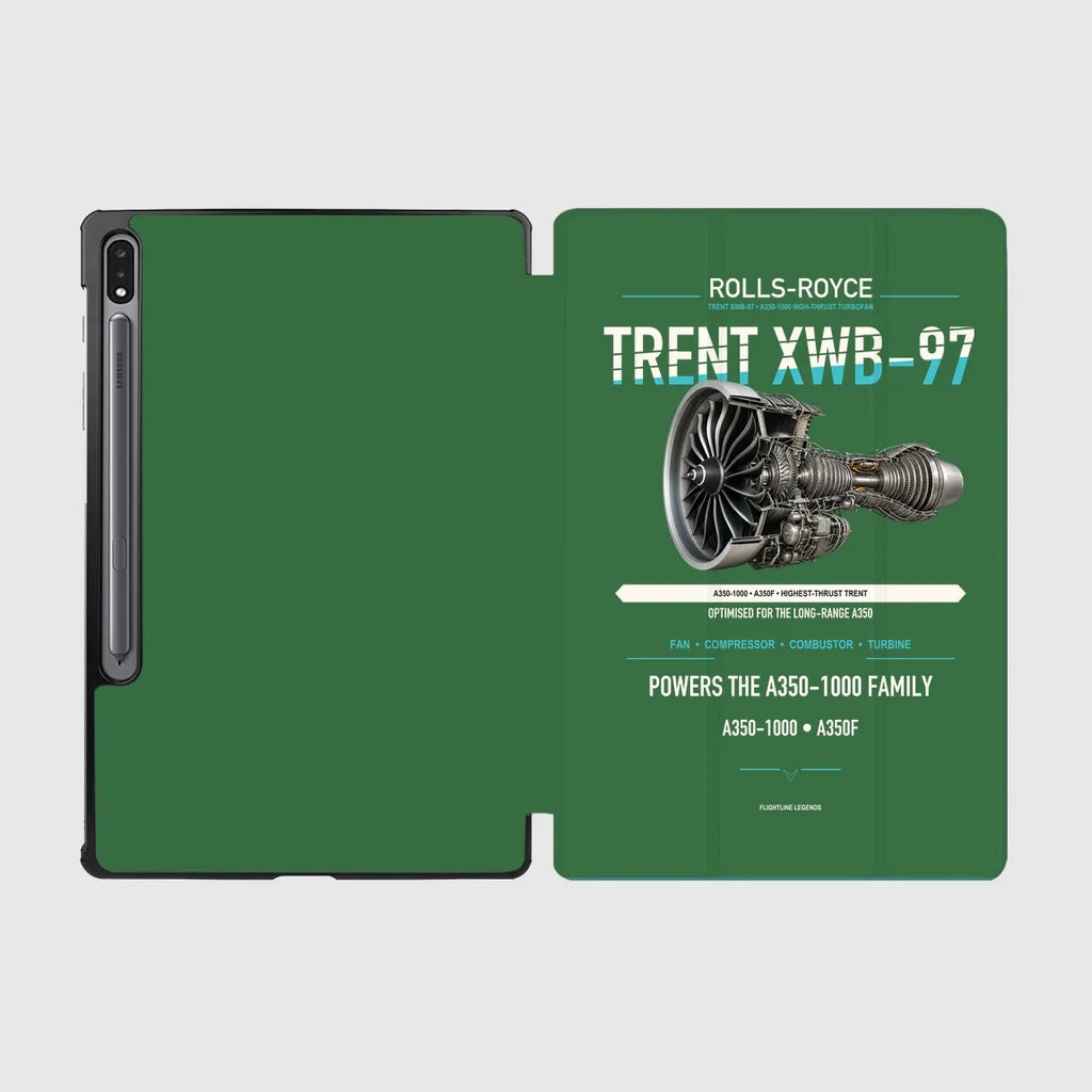 TRENT XWB-97 design on green samsung tablet tablet case
