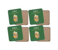 Thumbnail for Durango–La Plata County Airport (DRO) design on green 4 pieces set coaster
