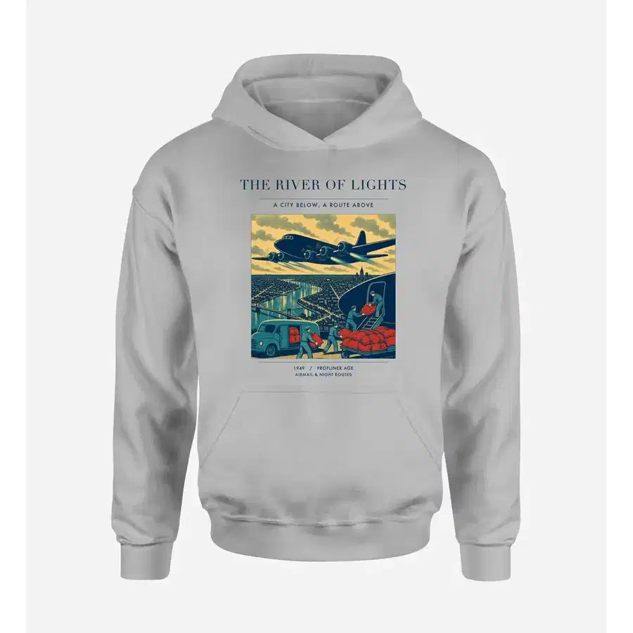 VINTAGE G4152 - The River Of Lights - Premium Hoodie design on lightgray premium