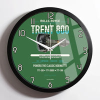 Thumbnail for TRENT 800 design on green framed wall clock