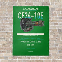 Thumbnail for CF34-10E vertical canvas print - no frame - green background