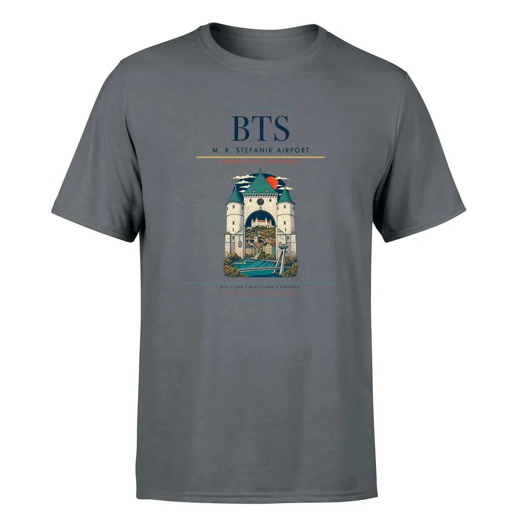 Bratislava Airport (BTS) Premium T-Shirt Gray