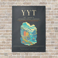 Thumbnail for St. John's International Airport YYT - Canvas Framed - Gray