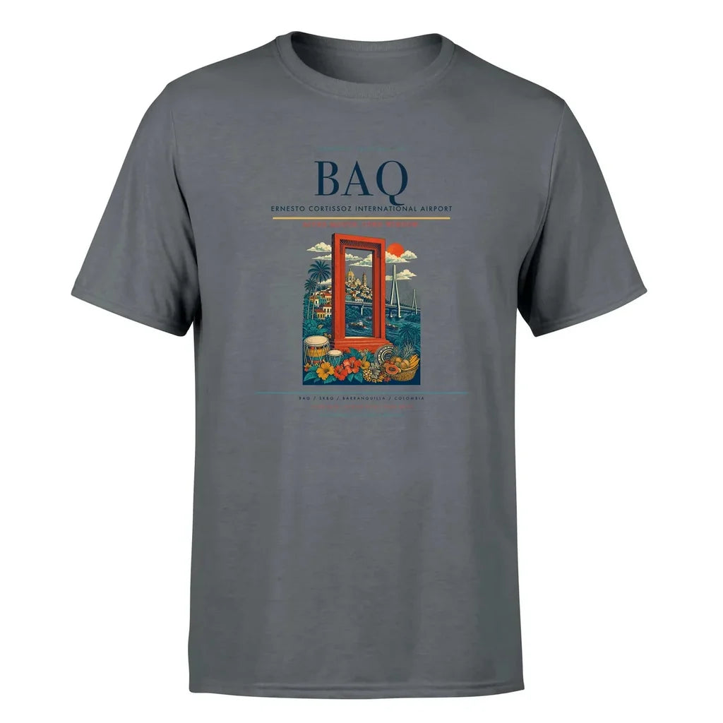 Barranquilla Airport (BAQ) Premium T-Shirt Gray