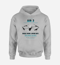 Thumbnail for DJI Air 3 design on light gray hoodie single side