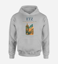 Thumbnail for Metz–Nancy–Lorraine Airport (ETZ) design on light gray hoodie single-side print