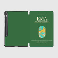 Thumbnail for East Midlands Airport (EMA) design on green samsung tablet tablet case
