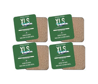 Thumbnail for Cessna Citation XLS design on green 4 pieces set coaster