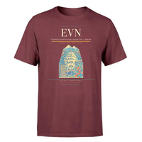 Thumbnail for Zvartnots International Airport (EVN) T-Shirt single-side front print in Dark Red | zvartnots-international-airport-evn-double-side-t-shirt