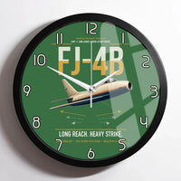 Thumbnail for FJ-4B Fury design on green framed wall clock