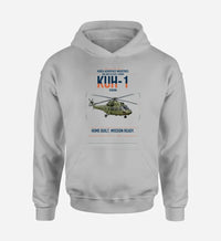 Thumbnail for Korea Aerospace Industries KUH-1 Surion design on light gray double-side hoodie, single-side print