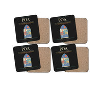 Thumbnail for Porto Alegre - Salgado Filho International Airport POA Coaster 4-Pieces-Set - Black