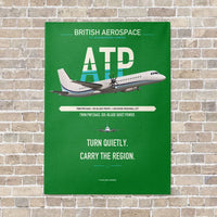 Thumbnail for British Aerospace ATP vertical canvas print - no frame - green background