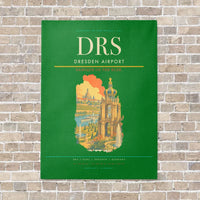Thumbnail for Dresden Airport DRS vertical canvas print - no frame - green background