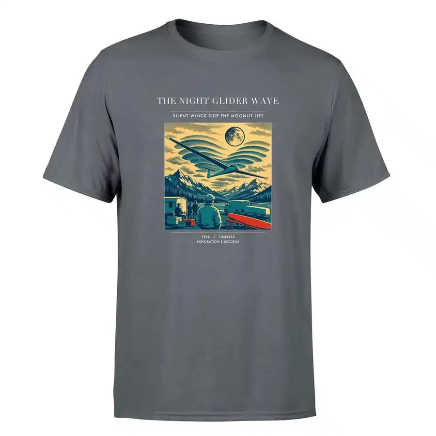 VINTAGE G4473 - The Night Glider Wave - Premium T-Shirt design on gray premium t shirt