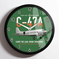 Thumbnail for C-47A Skytrain design on green framed wall clock