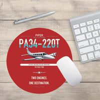 Thumbnail for Piper PA-34-220T Seneca V design on red round mouse pad