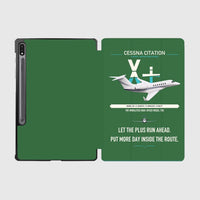 Thumbnail for Cessna Citation X+ design on green samsung tablet tablet case