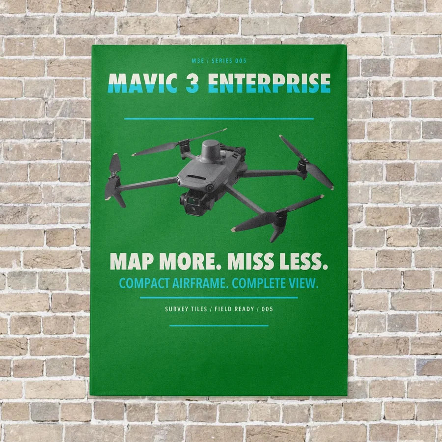 DJI Mavic 3 Enterprise vertical canvas print - no frame - green background