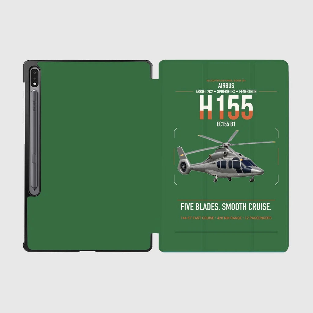 Airbus H155 EC155 B1 design on green samsung tablet tablet case
